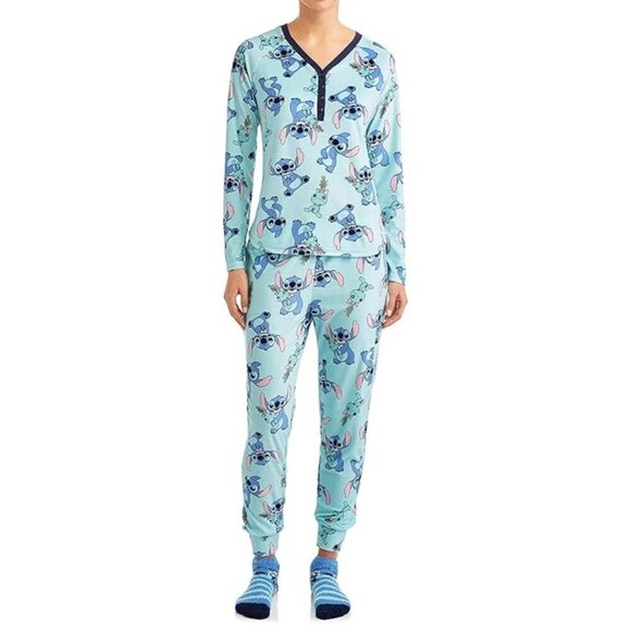 2 Piece Disney Lilo & Stitch Women’s Pajama Set XL 16-18 - Picture 1 of 15